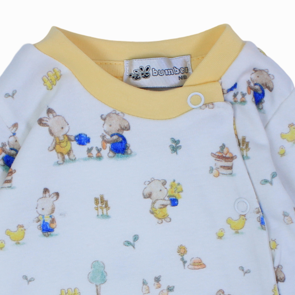 Unisex Cotton Baby Footie - Animals Design