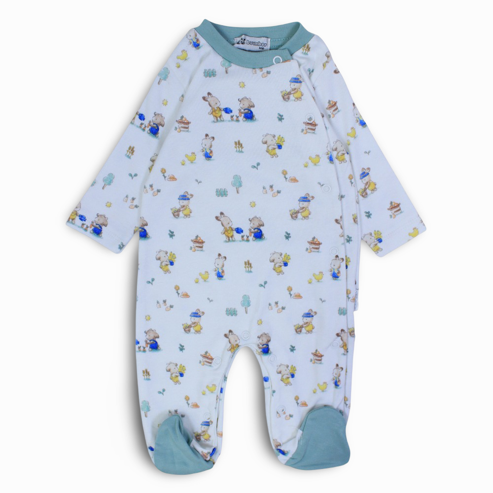Unisex Cotton Baby Footie - Animals Design