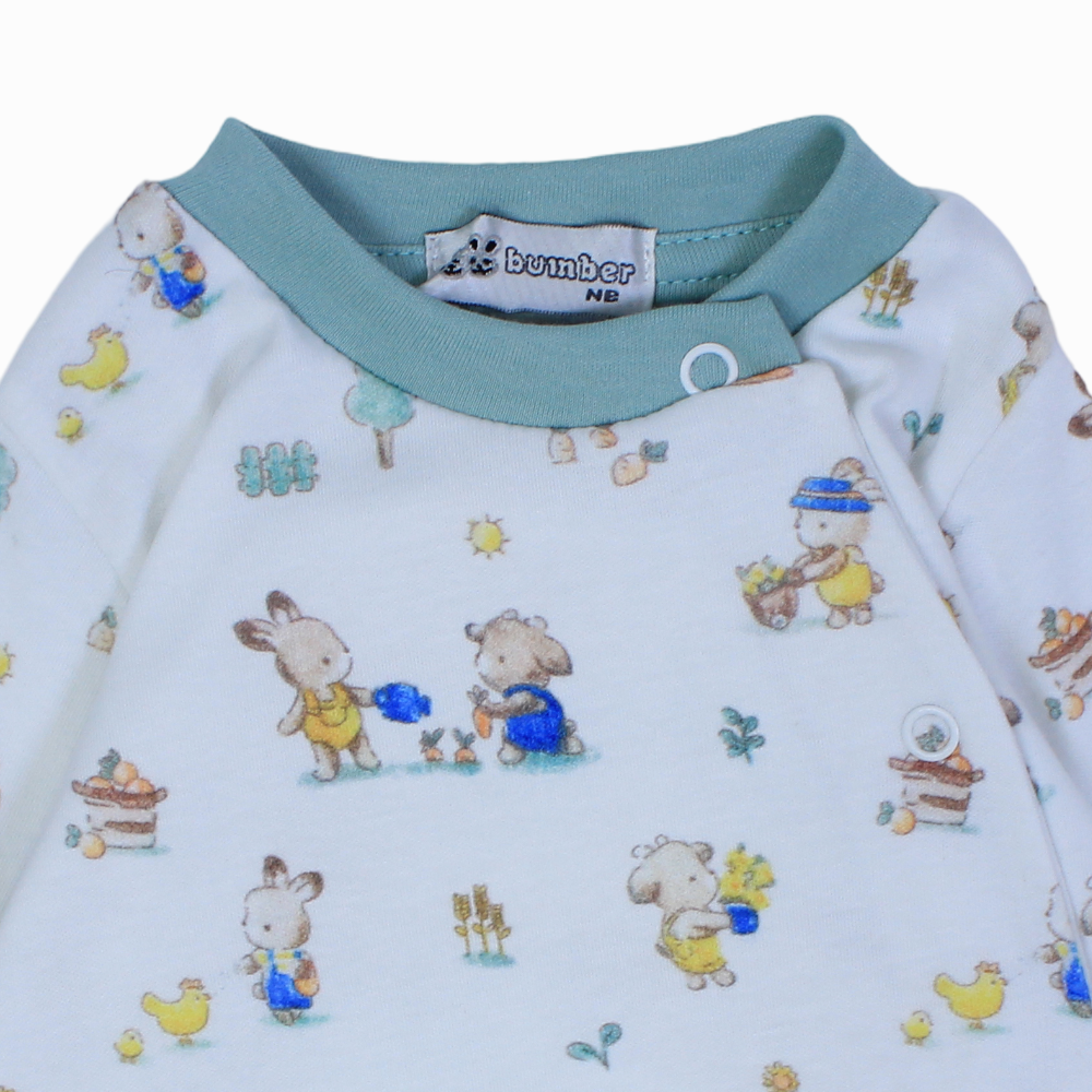 Unisex Cotton Baby Footie - Animals Design