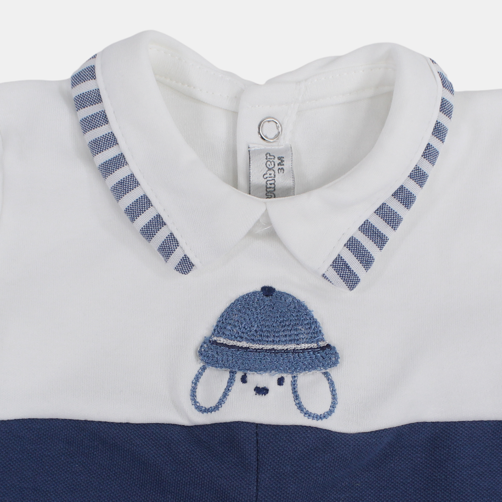 Baby Boys Cotton Romper – Puppy with Hat Design