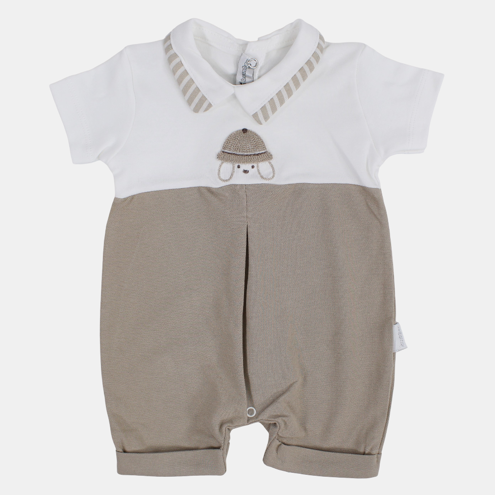 Baby Boys Cotton Romper – Puppy with Hat Design