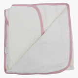 Cotton Baby Hooded Towel - White with Girl Design