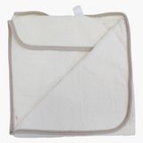 Cotton Baby Hooded Towel - White with Girl Design