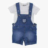 Unisex Baby Overall – Denim with Cute Bear Design