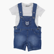Unisex Baby Overall – Denim with Cute Bear Design