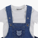 Unisex Baby Overall – Denim with Cute Bear Design