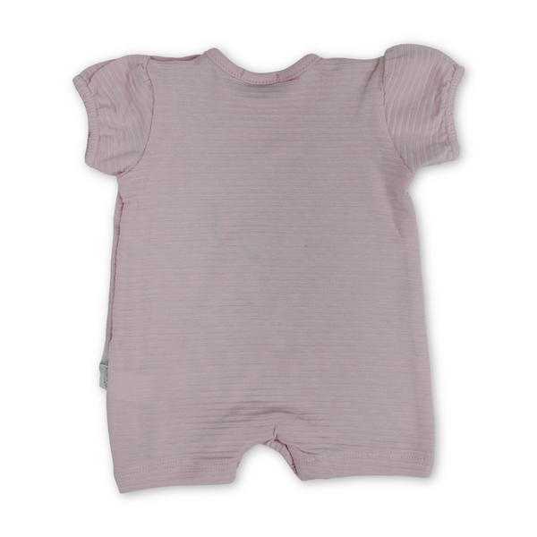 Baby Girls Cotton Romper – Heart Embroidery