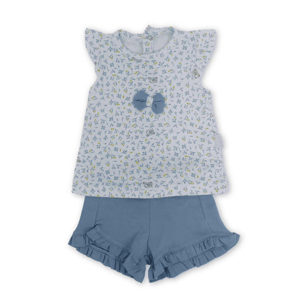 Baby Girls Cotton Outfit Set – Bow Design - Clothing - Bumber