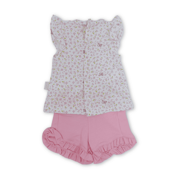 Baby Girls Cotton Outfit Set – Bow Design