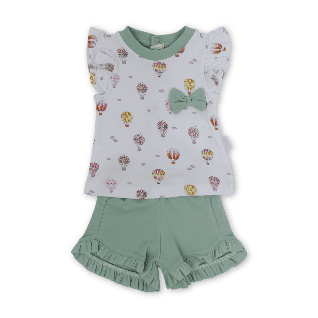 Baby Girls Cotton Outfit Set – Bow Design - Clothing - Bumber