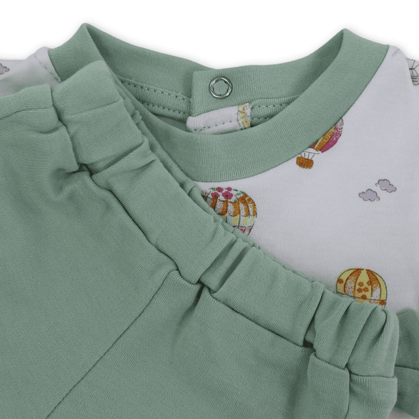 Baby Girls Cotton Outfit Set – Bow Design