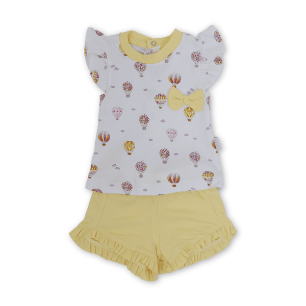 Baby Girls Cotton Outfit Set – Bow Design