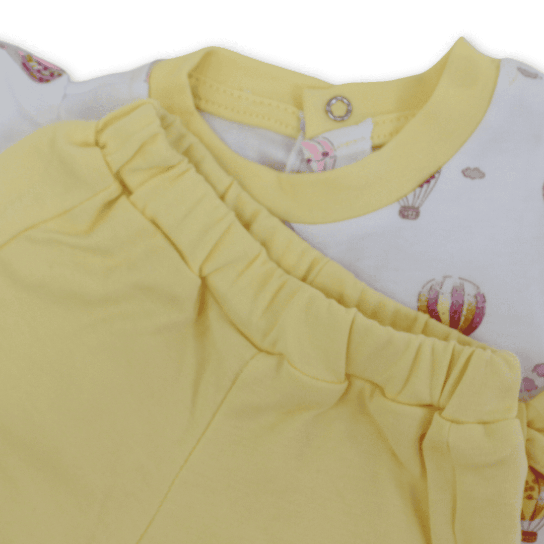 Baby Girls Cotton Outfit Set – Bow Design
