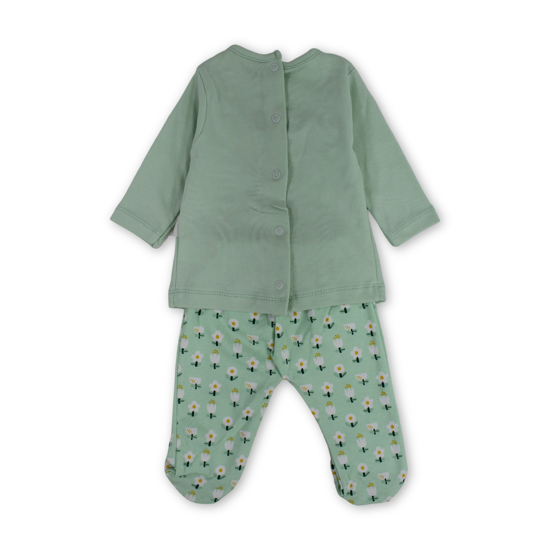 Baby Girls Cotton Pajama – Bow Design