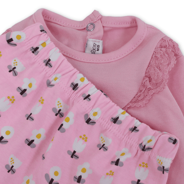 Baby Girls Cotton Pajama – Bow Design