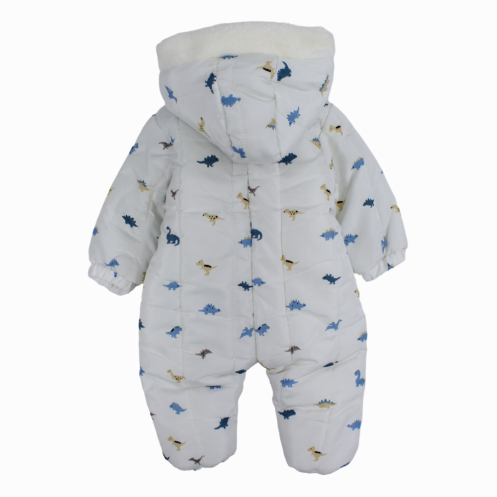 Baby Boys Waterproof Hooded Overall - Dinos Print