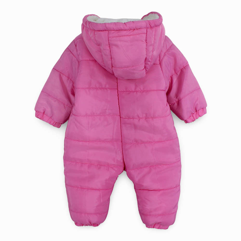 Baby Girls Waterproof Hooded Overall - Dog Face Design