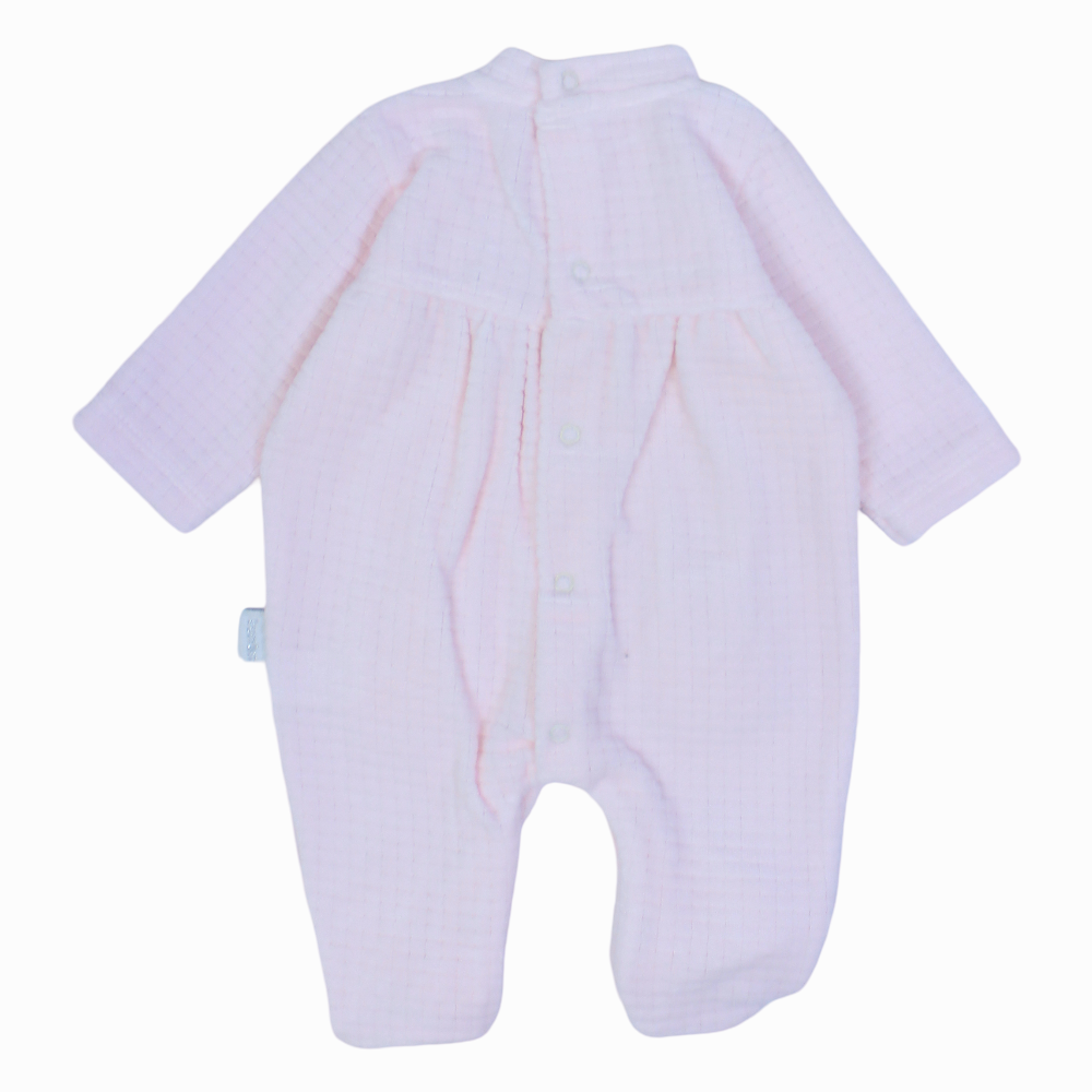 Baby Girls Plain Velvet Baby Footie
