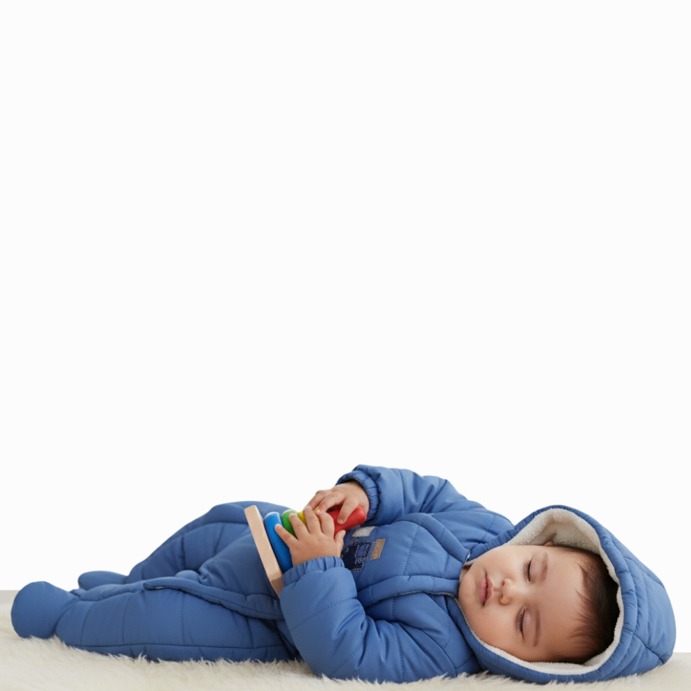 Baby Boys Hooded Overall - Train Design