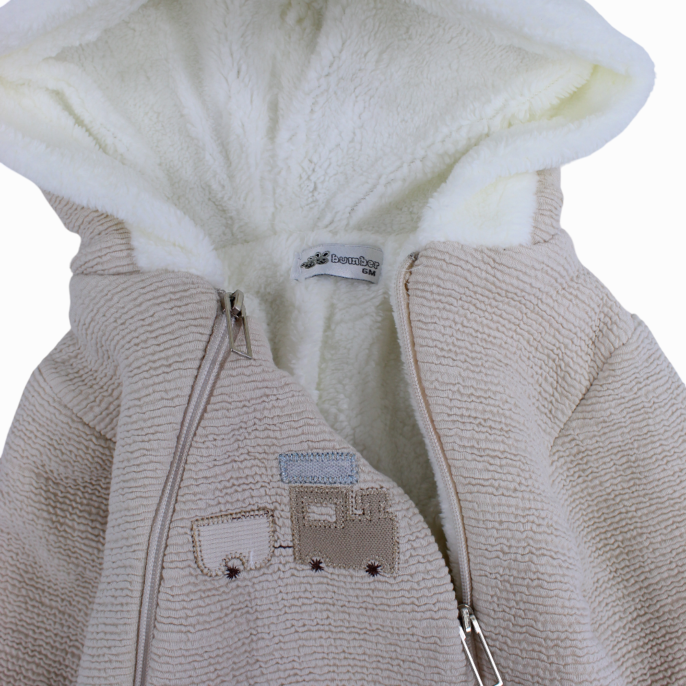 Baby Boys Hooded Overall - Train Design