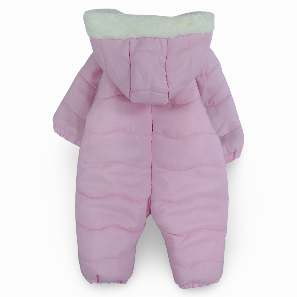 Baby Girls Waterproof Hooded Overall - Flowers Design