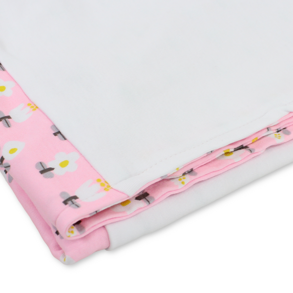 Cotton Baby Blanket – Flowers Embroidery