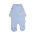 Baby Boys Cotton Baby Footie Onesie – Teddy Bear Embroidery
