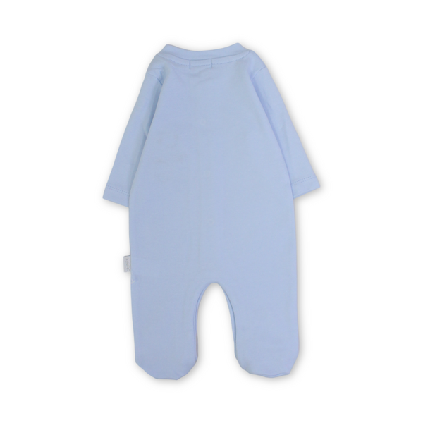 Baby Boys Cotton Baby Footie Onesie – Teddy Bear Embroidery