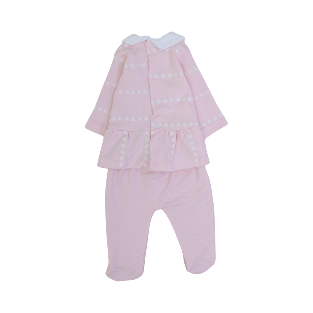 Baby Girls Cotton Pajama – Teddy Embroidery