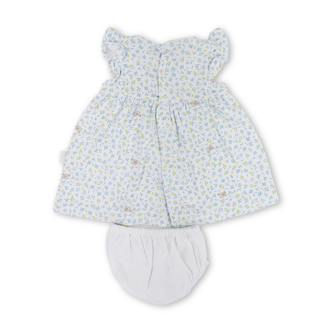 Baby Girls Cotton Dress – Bow Design