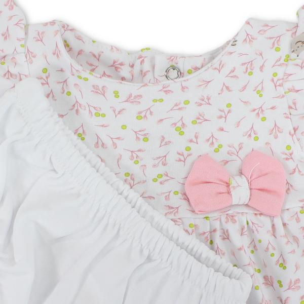 Baby Girls Cotton Dress – Bow Design