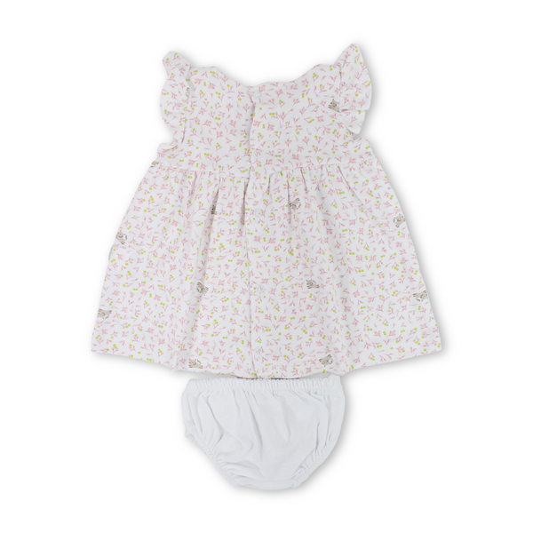 Baby Girls Cotton Dress – Bow Design
