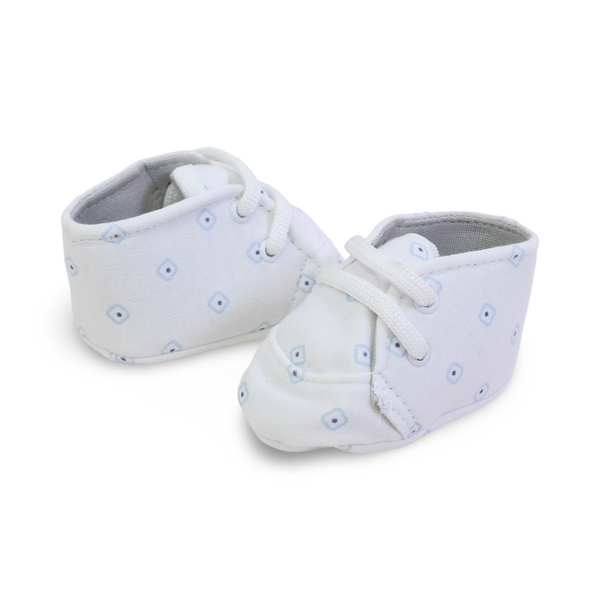 Baby Boys Cotton Footies – White