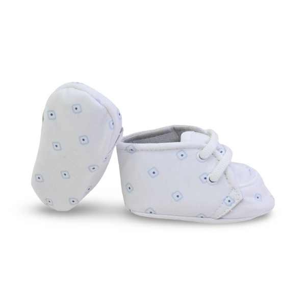 Baby Boys Cotton Footies – White