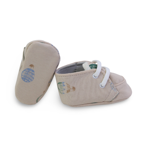 Baby Boys Cotton Footies – Beige