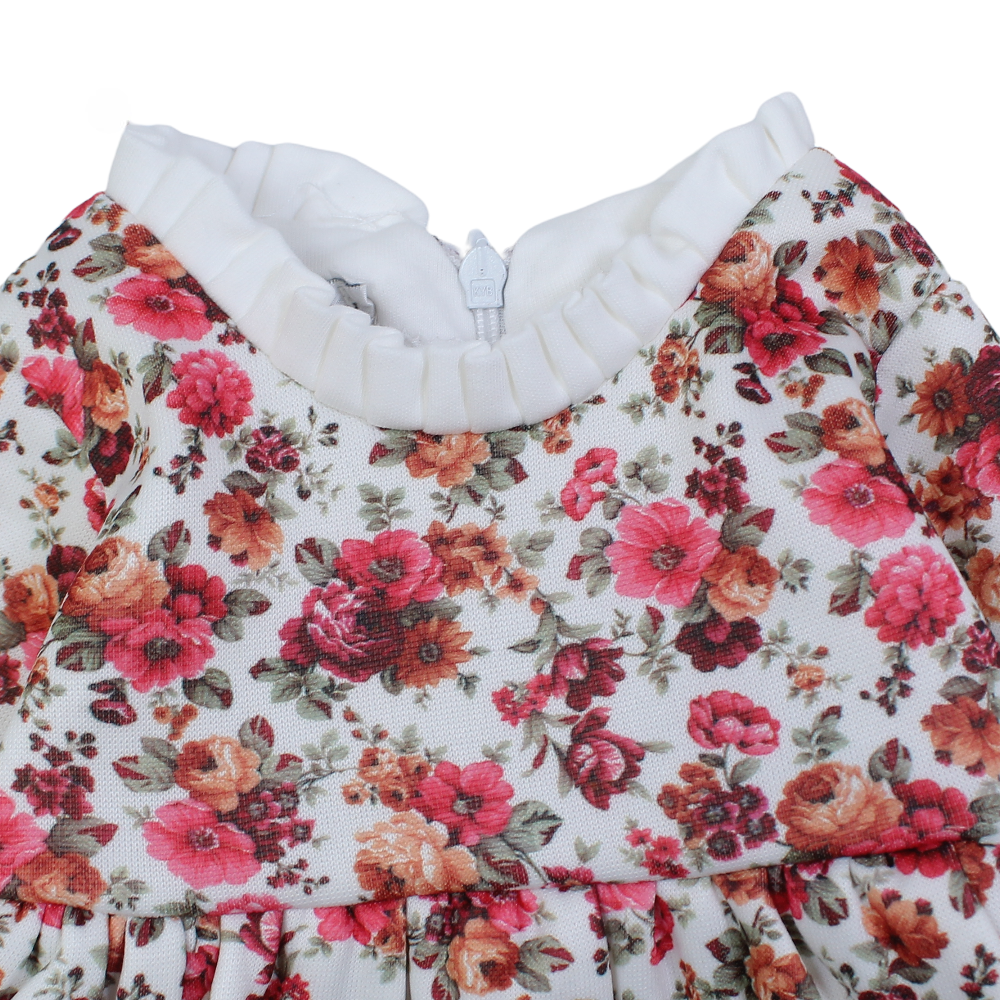 Baby Girls Cotton Dress – Floral Design