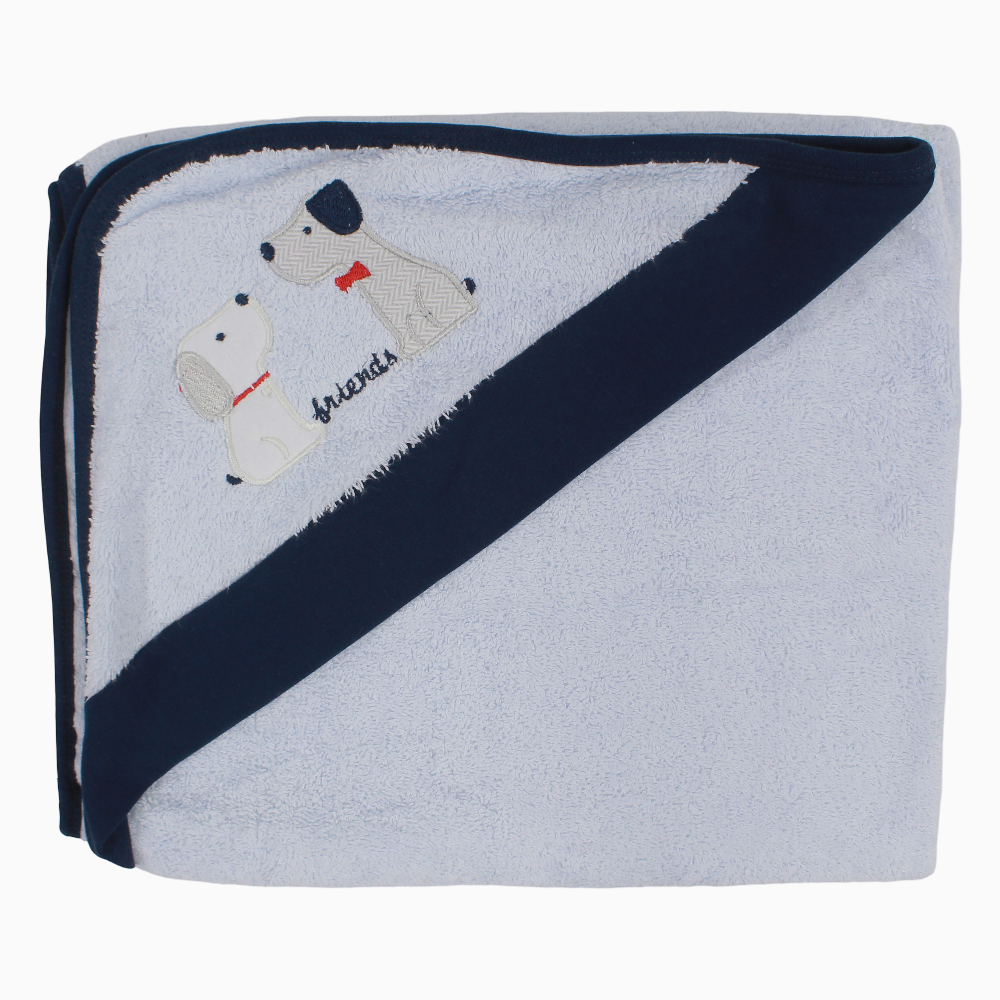 Baby Boys Cotton Hooded Towel – Puppy Design