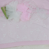 Baby Girls Cotton Hooded Towel – Lace Detail