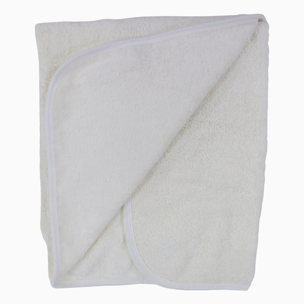 Baby Girls Cotton Hooded Towel – Lace Detail
