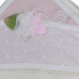 Baby Girls Cotton Hooded Towel – Lace Detail