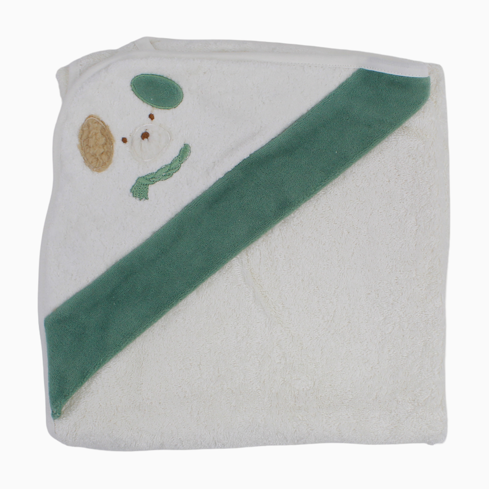 Baby Boys Cotton Hooded Towel – Puppy Design