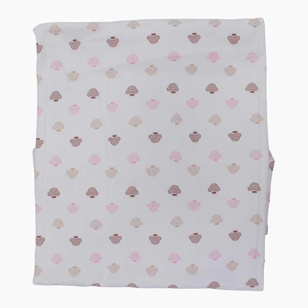 Unisex Baby Cotton Blanket – Bear, Star, & Balloon Design