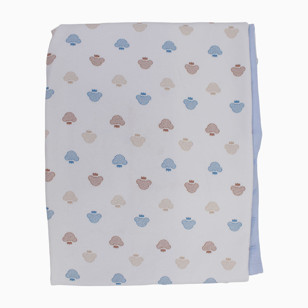 Unisex Baby Cotton Blanket – Bear, Star, & Balloon Design
