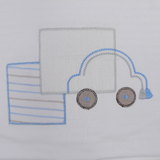 Baby Boys Cotton Blanket – White with Car Design