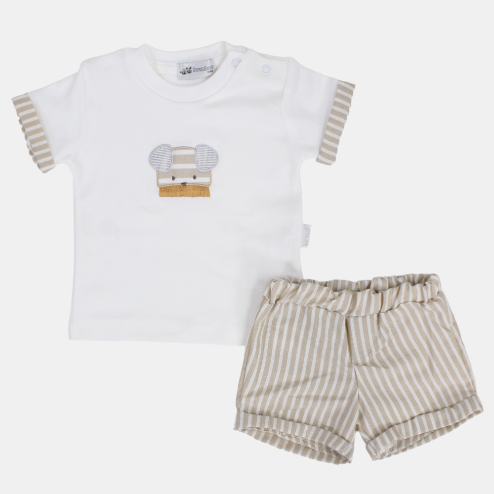 Baby Boys 2- Piece Outfit Set - Puppy Head Design