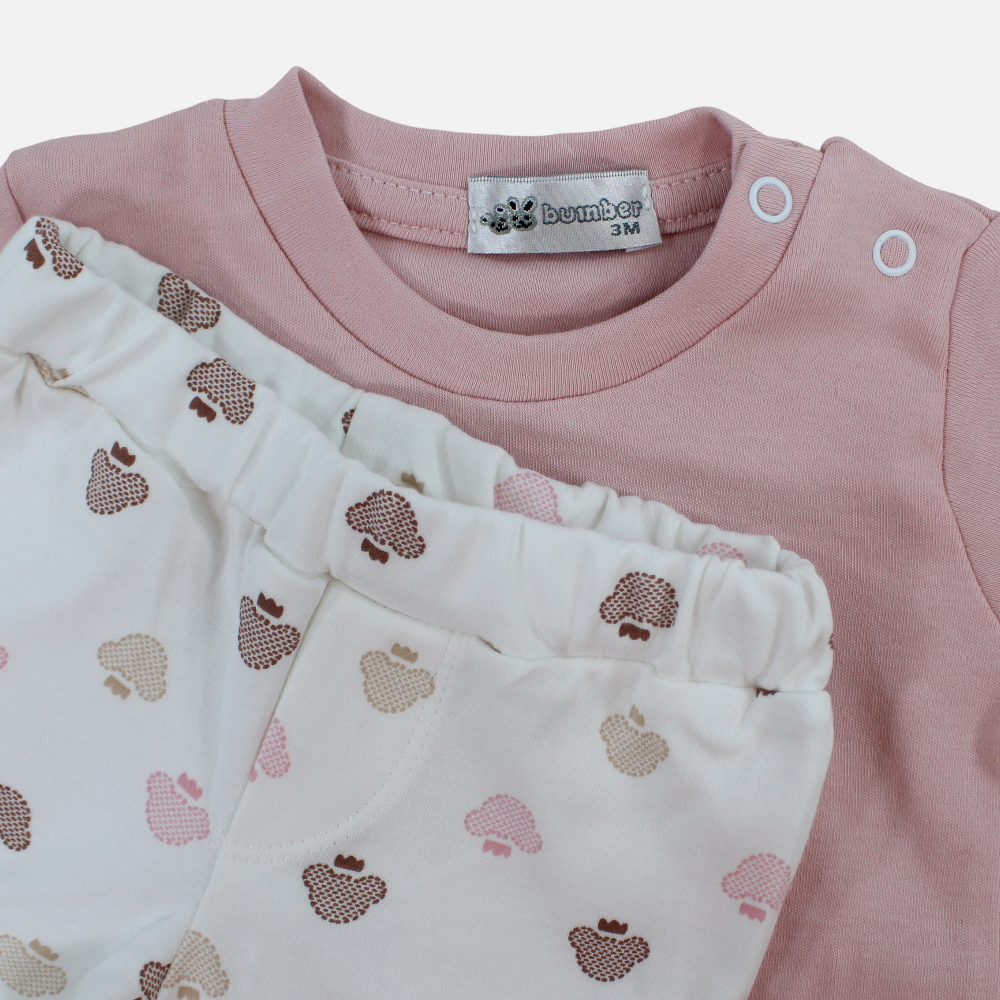 Baby Girls Cotton 2-Piece Outfit Set – Koala, Star & Balloon Print