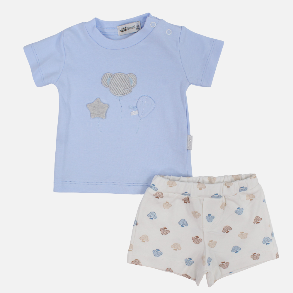 Baby Girls Cotton 2-Piece Outfit Set – Koala, Star & Balloon Print
