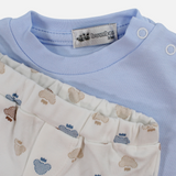 Baby Girls Cotton 2-Piece Outfit Set – Koala, Star & Balloon Print