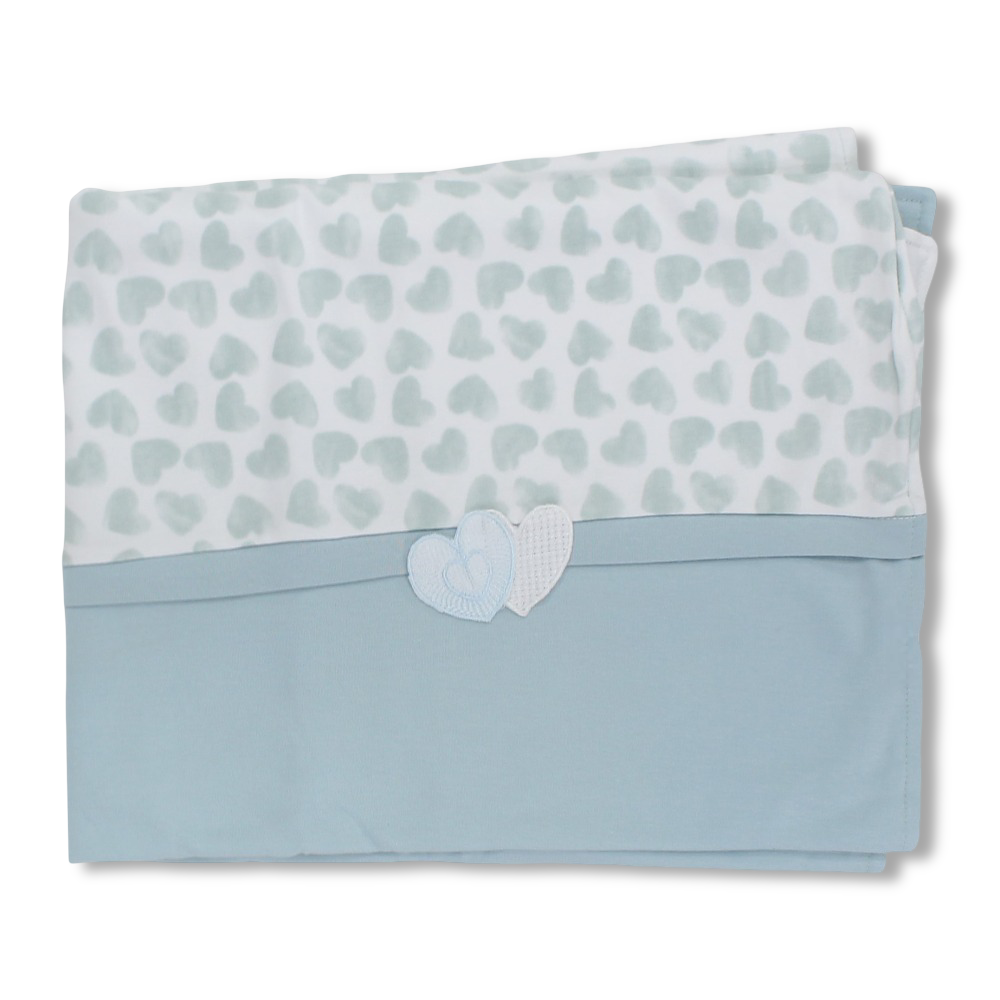 Cotton Baby Blanket – Hearts Print