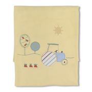 Cotton Baby Blanket  – Tractor Embroidery